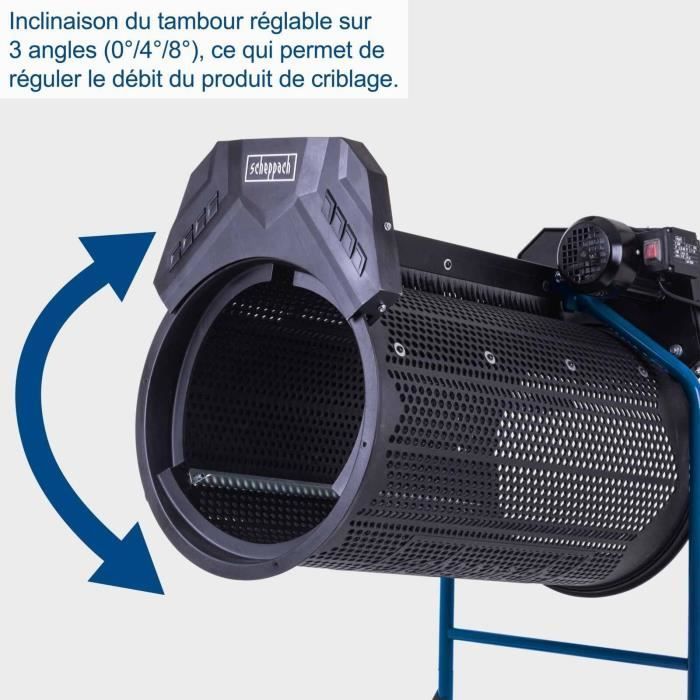 Scheppach RS300 elektrische roterende zeef - 400 mm diameter - 3 m³/u capaciteit