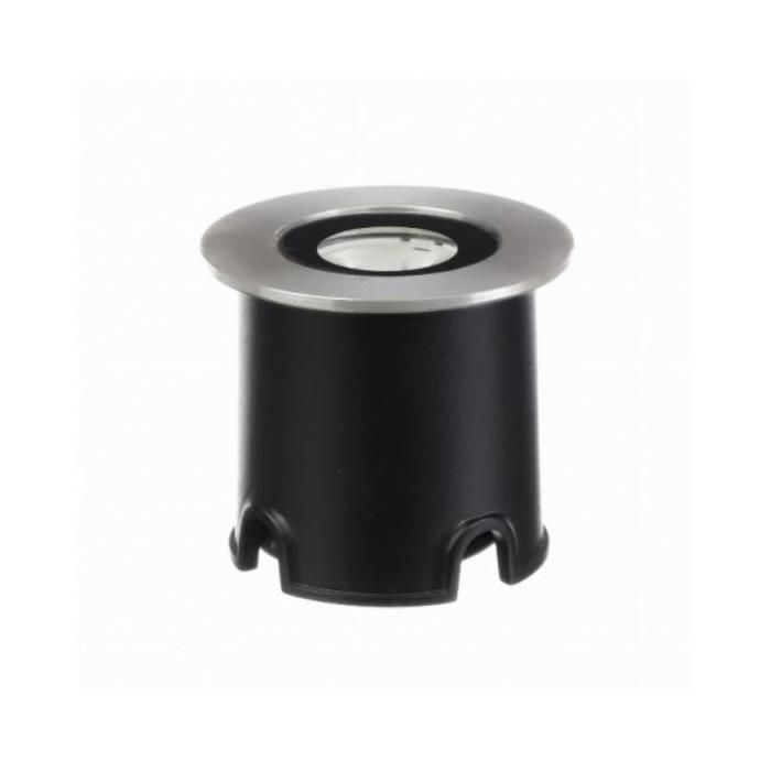 Foco de suelo redondo de aluminio Terra, 24 V - 2,5 W - Gris