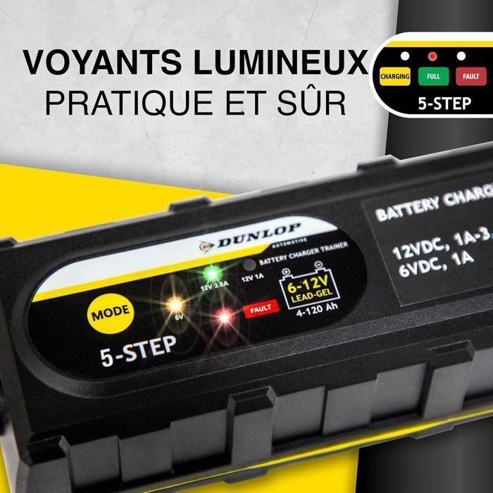 Chargeur batterie auto moto Maintien charge 6 et 12 volts