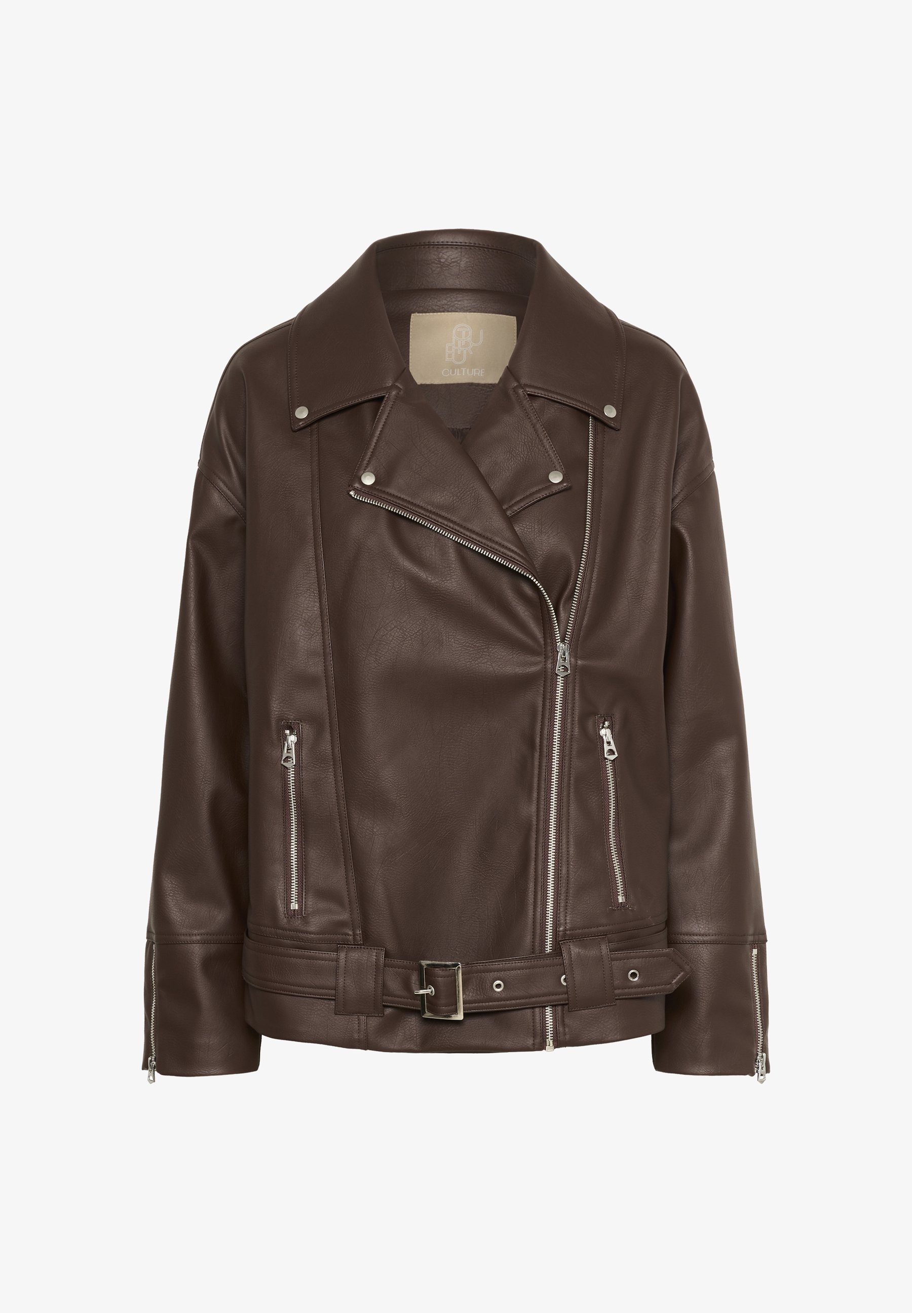 Culture Kunstlederjacke – Kaffeebohne