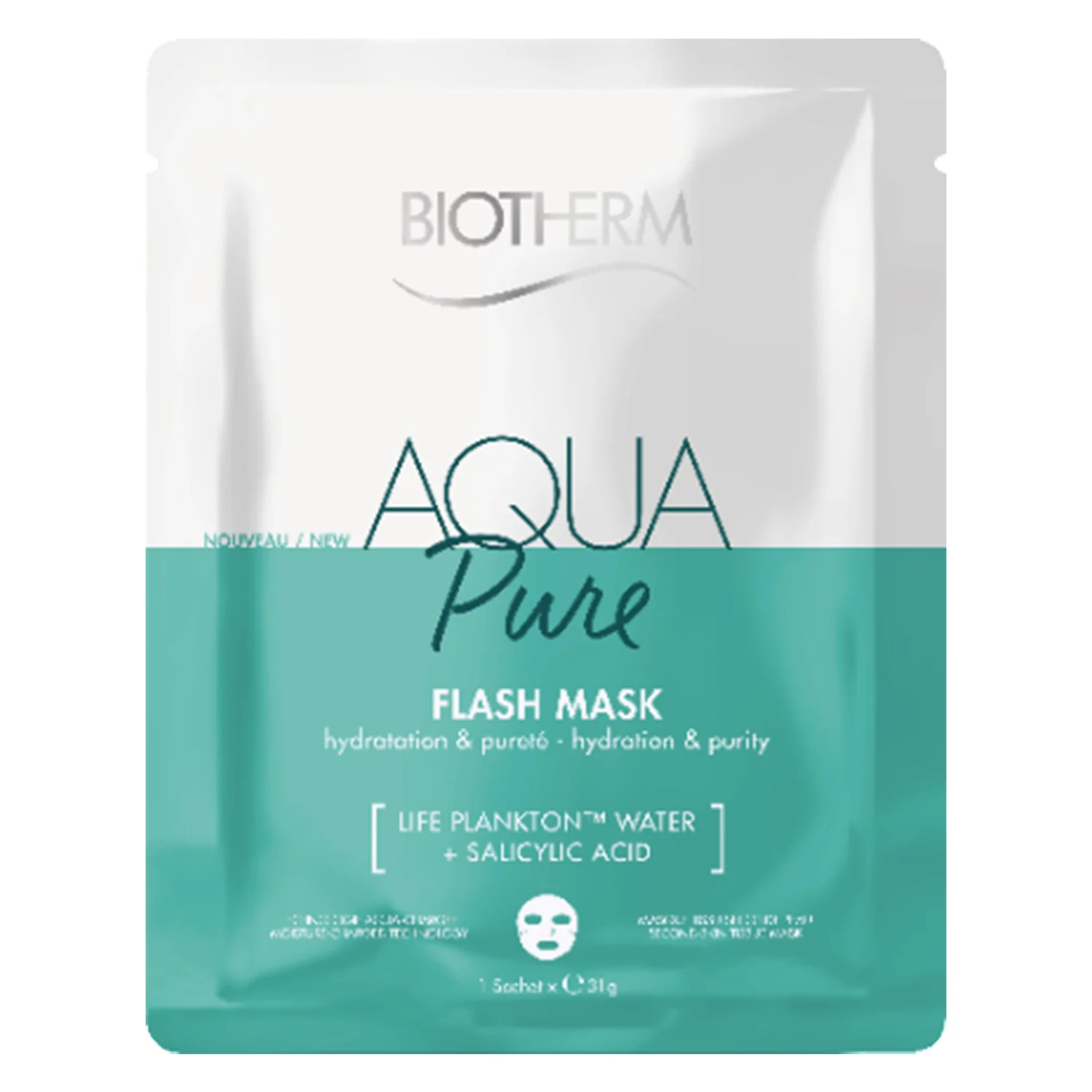 Aquasource Aqua Pure Flash Mask - Maschera Purificante viso, Maschera Idratante viso