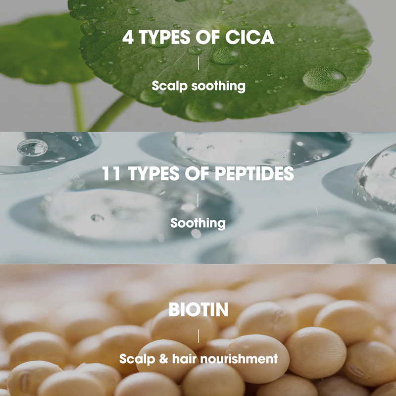 Some By Mi Cica Peptide Derma Scalp Treatment é um condicionador hidratante e calmante que combate a queda de cabelo.