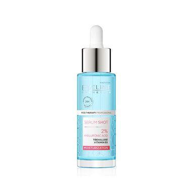 Eveline Serum Shot 2% Hyaluronic Acid Intense Hydrating Kasvoseerumi Kuivalle Iholle 30 ml