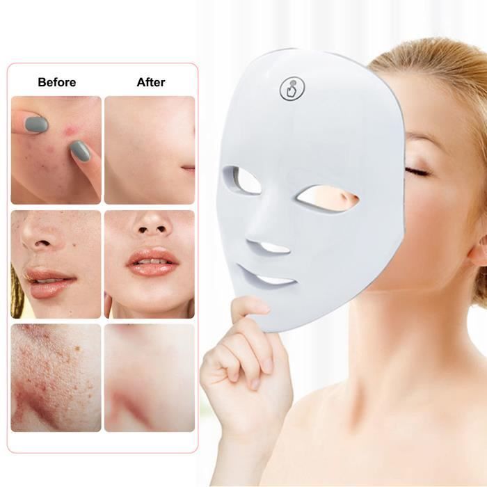GlobalCareMarket LED Therapy Mask with 7 Light Treatment Colors for Facial, Skin Beauty, and Photography
