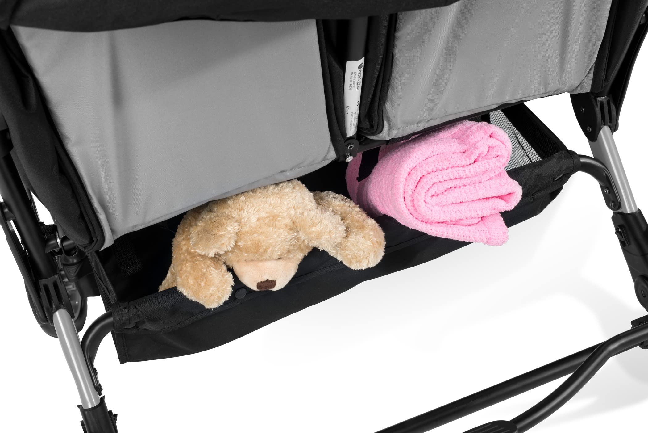 Gaggle by Foundations Compass 4-Sitzer Quad-Kinderwagen mit UV-Schutzverdeck, 5-Punkt-Gurt für zusätzliche Sicherheit, Fußbremse, geländegängigen schlauchlosen Rädern (Türkis)