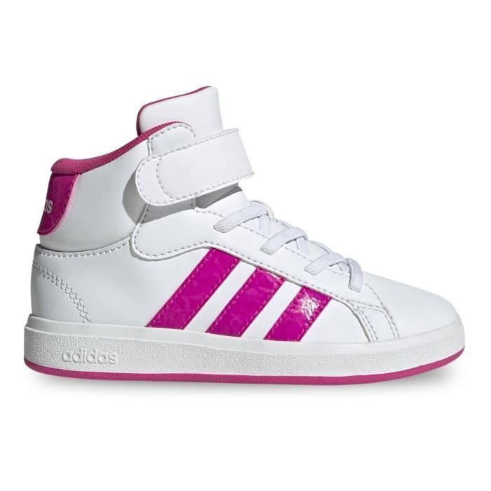 Scarpe Adidas Grand Court Mid K da ragazzo, bianche JR0806