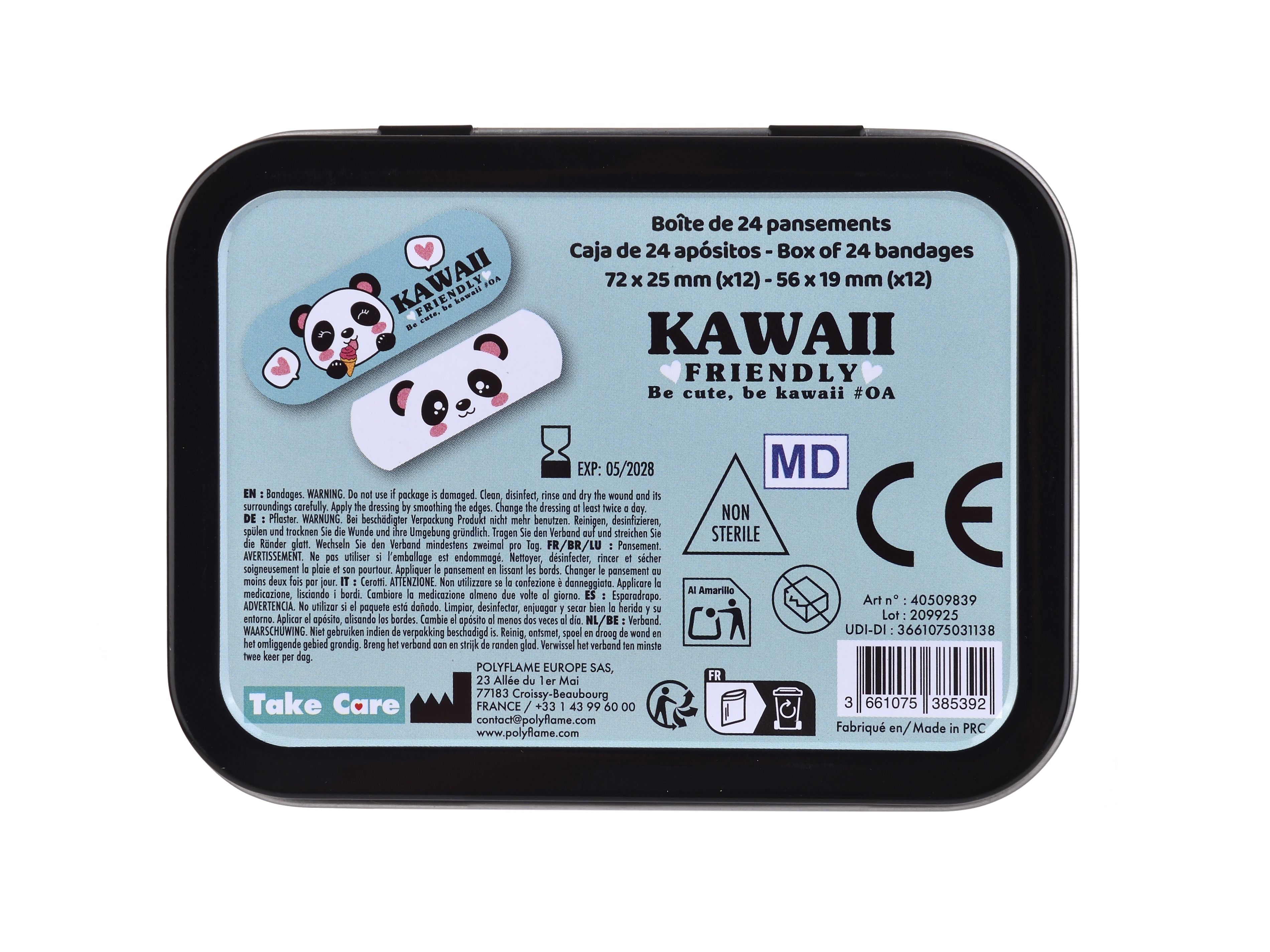 Kawaii metāla kastīte ar mērcēm Sākums