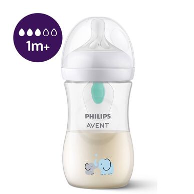 Philips Avent Μπιμπερό Natural Response με βαλβίδα Airfree, 260 ml