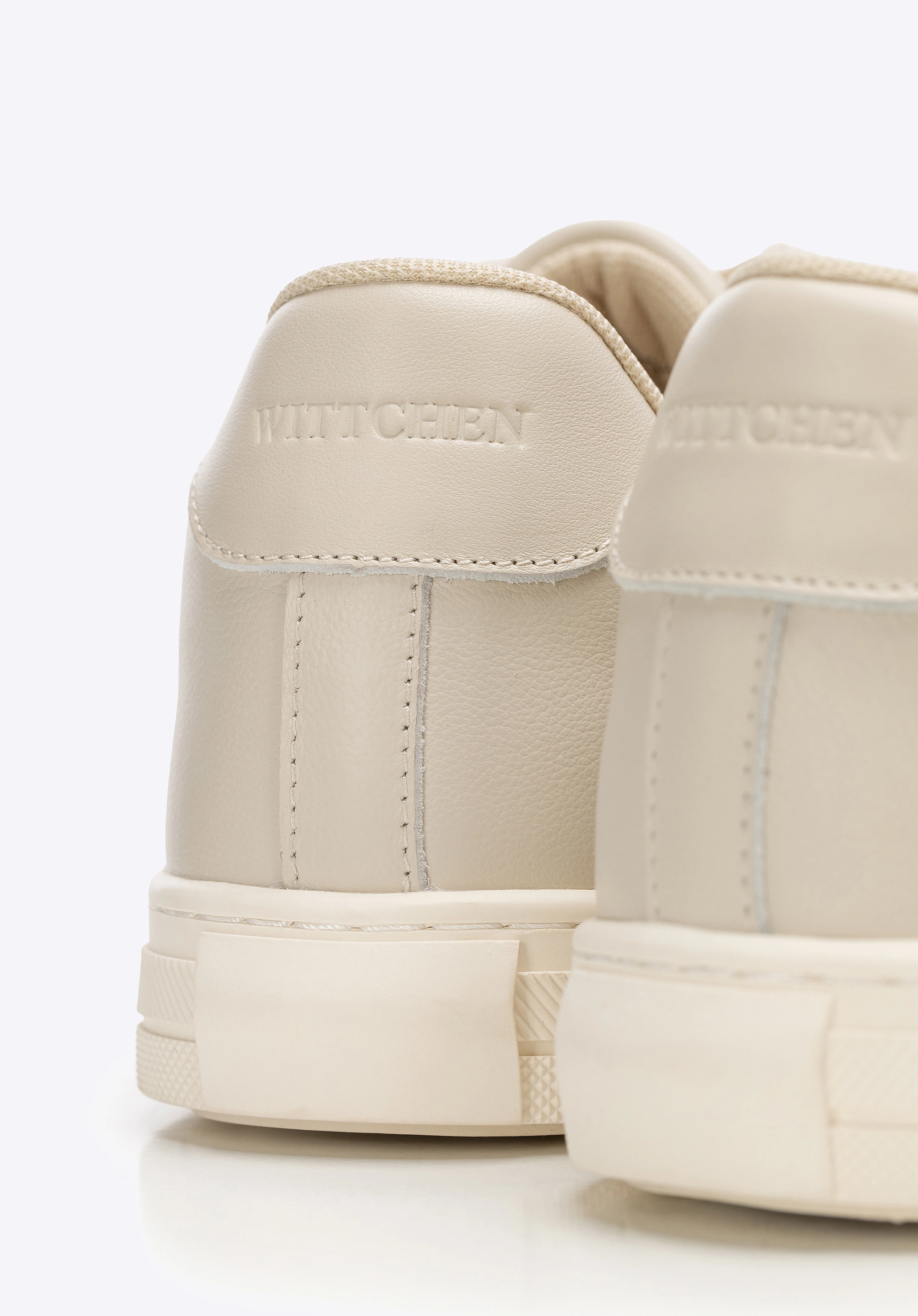 Męskie sneakersy ze skóry licowej beżowe
