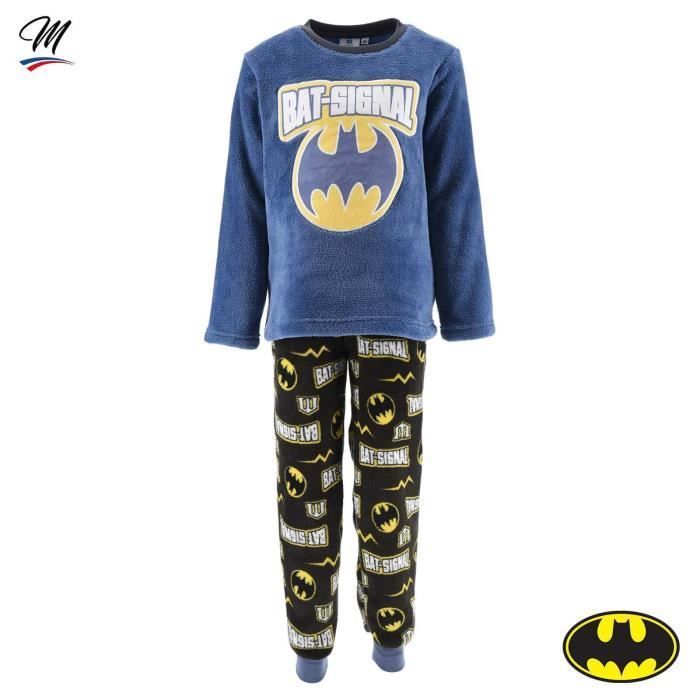 Conjunto de pijama polar de Batman para niño - DC Comics - Invierno - Azul