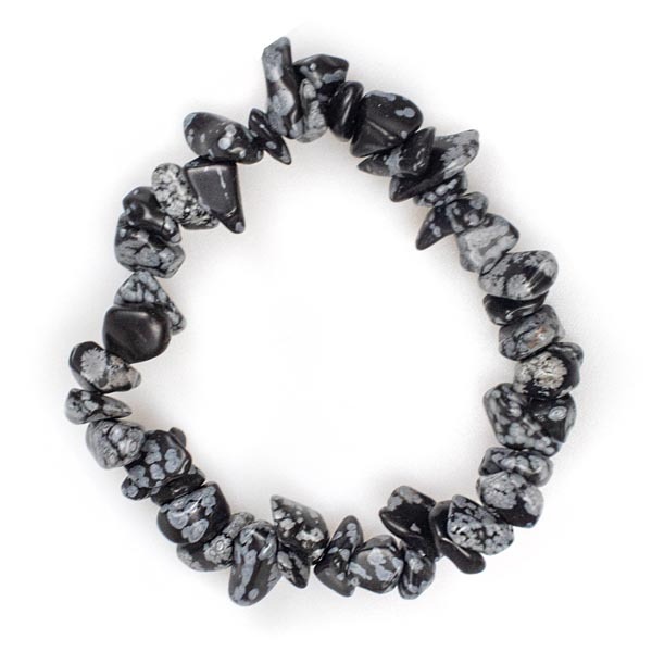 Bracciale Myga Chip - Ossidiana Fiocco di Neve