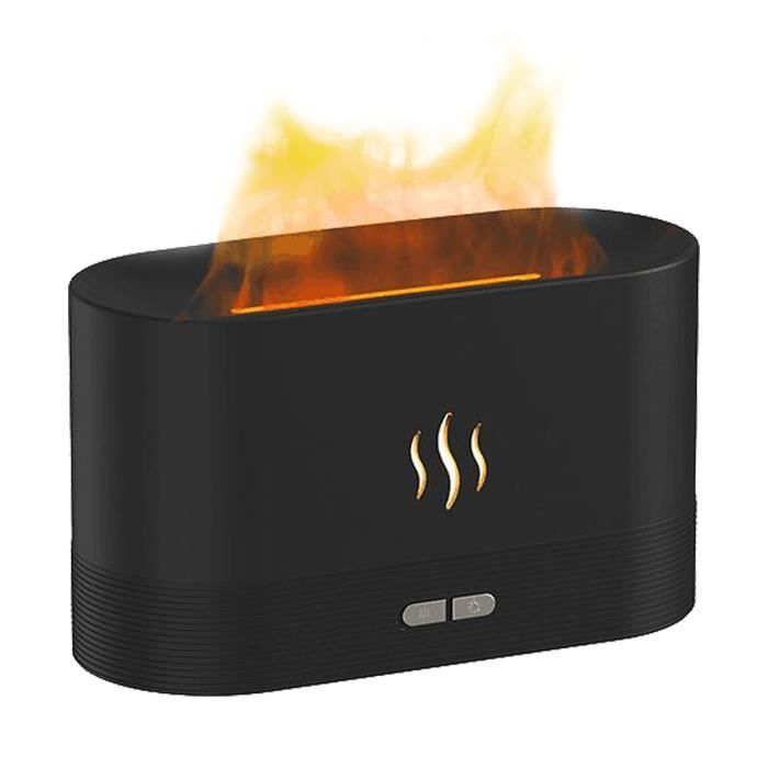 Humidificador - HOMGEEK - Negro - Aromaterapia - Luz nocturna - Niebla simulada