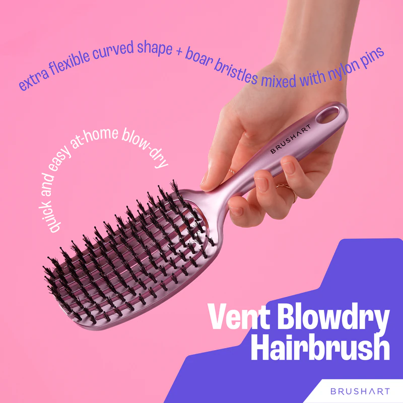 BrushArt Hair Vent föhnborstel met everzwijnhaar