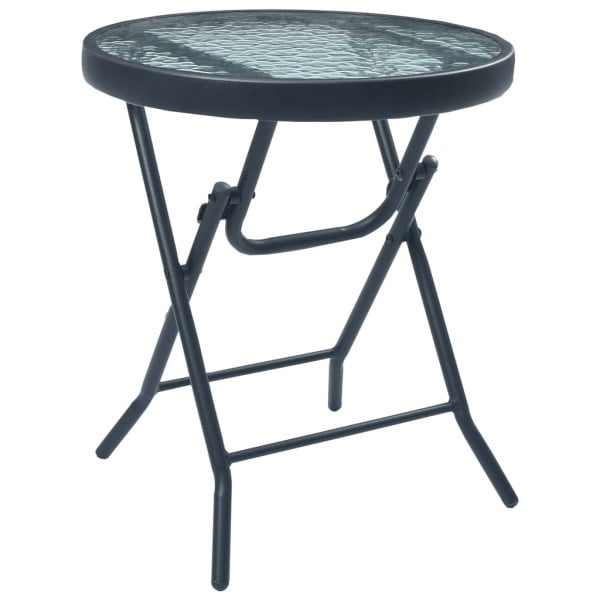 VidaXL Stolik bistro Czarny Metal