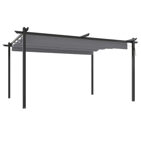 Zadaszenie ogrodowe Antracyt 4 x 3 x 2.2 m Tkanina vidaXL