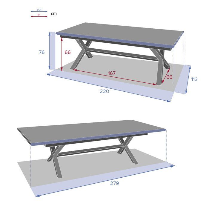 Table de jardin extensible 