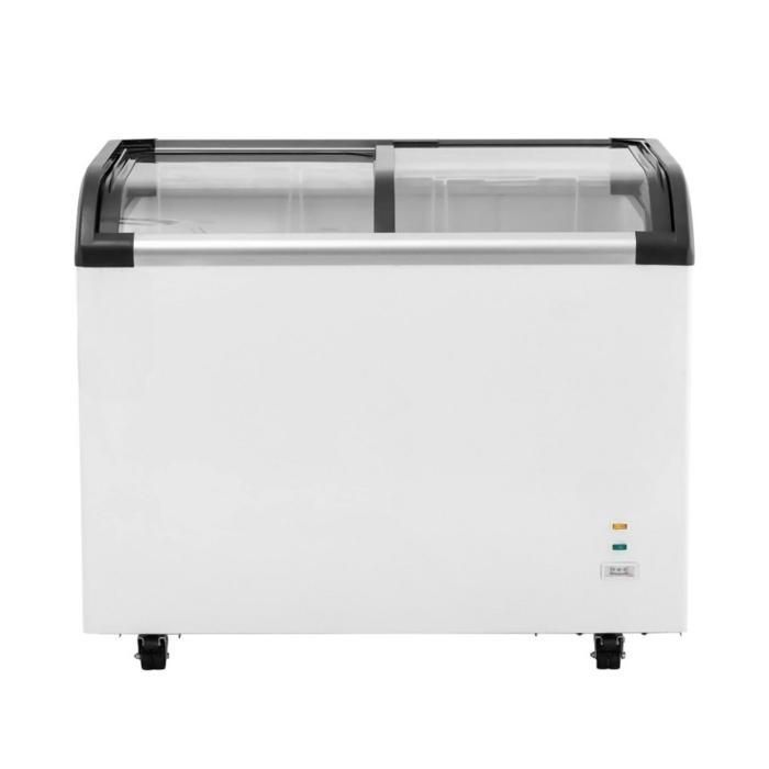 Congelador horizontal de 273L - vidro curvo - -18°C - 3 cestos - iluminação interna em LED - trava - 230V