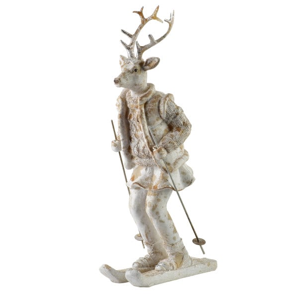 SANTA LILA Figura Łoś na nartach16x11xh32,5cm
