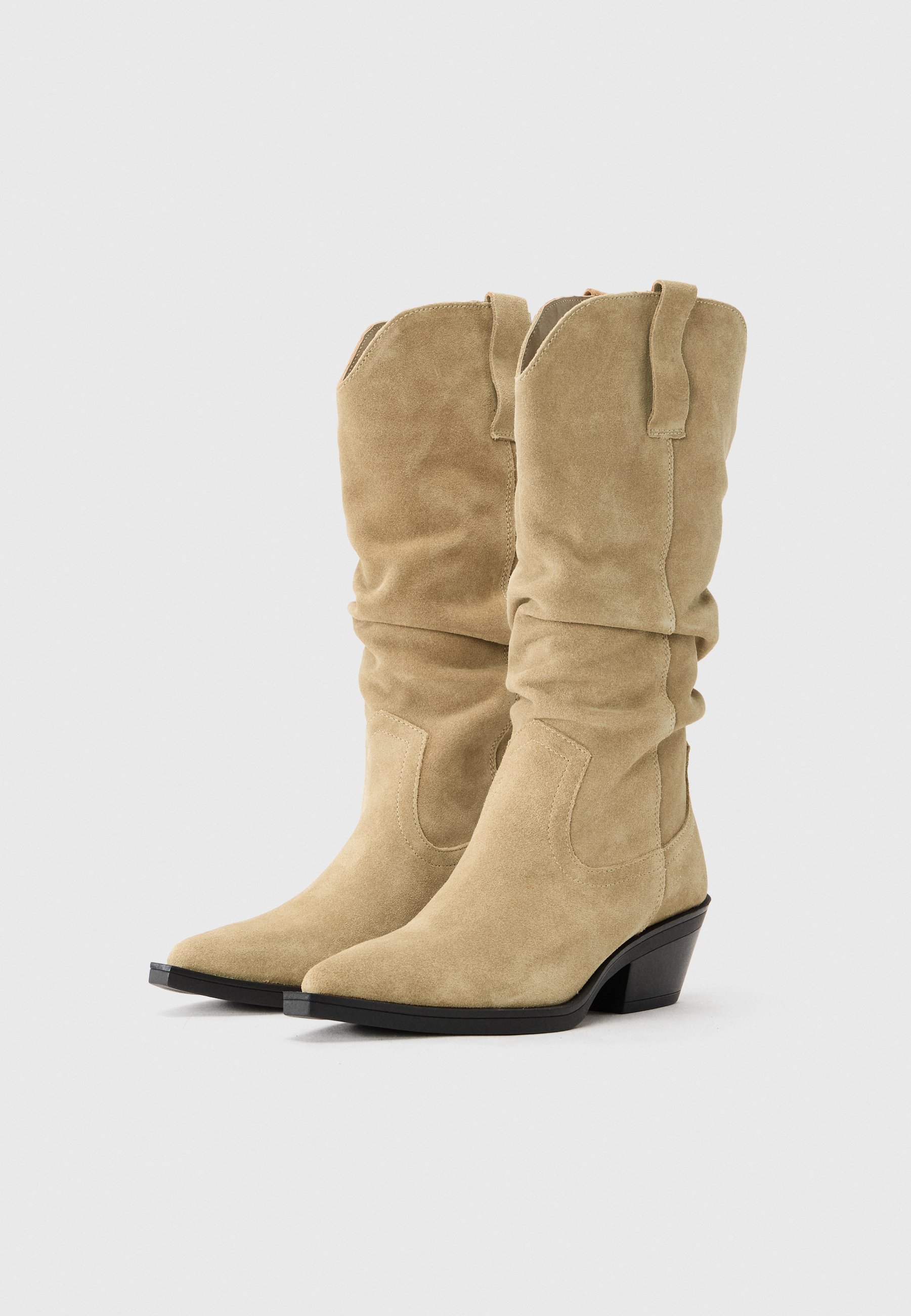 Even&Odd Cowboy-/Bikerstiefel – Beige