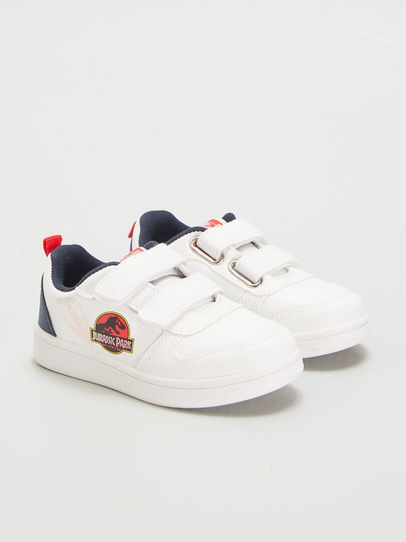 'Jurassic Park' sneakers met klittenbandsluiting - WIT