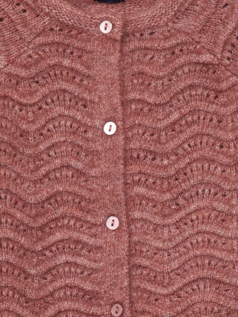 Cardigan in maglia fantasia - ROSA