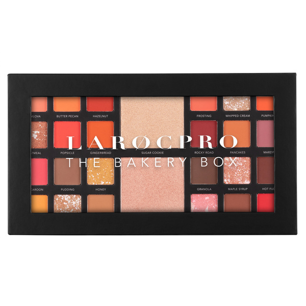 LaRoc Pro The Bakery Box - Paletă de farduri de pleoape cu 26 de culori