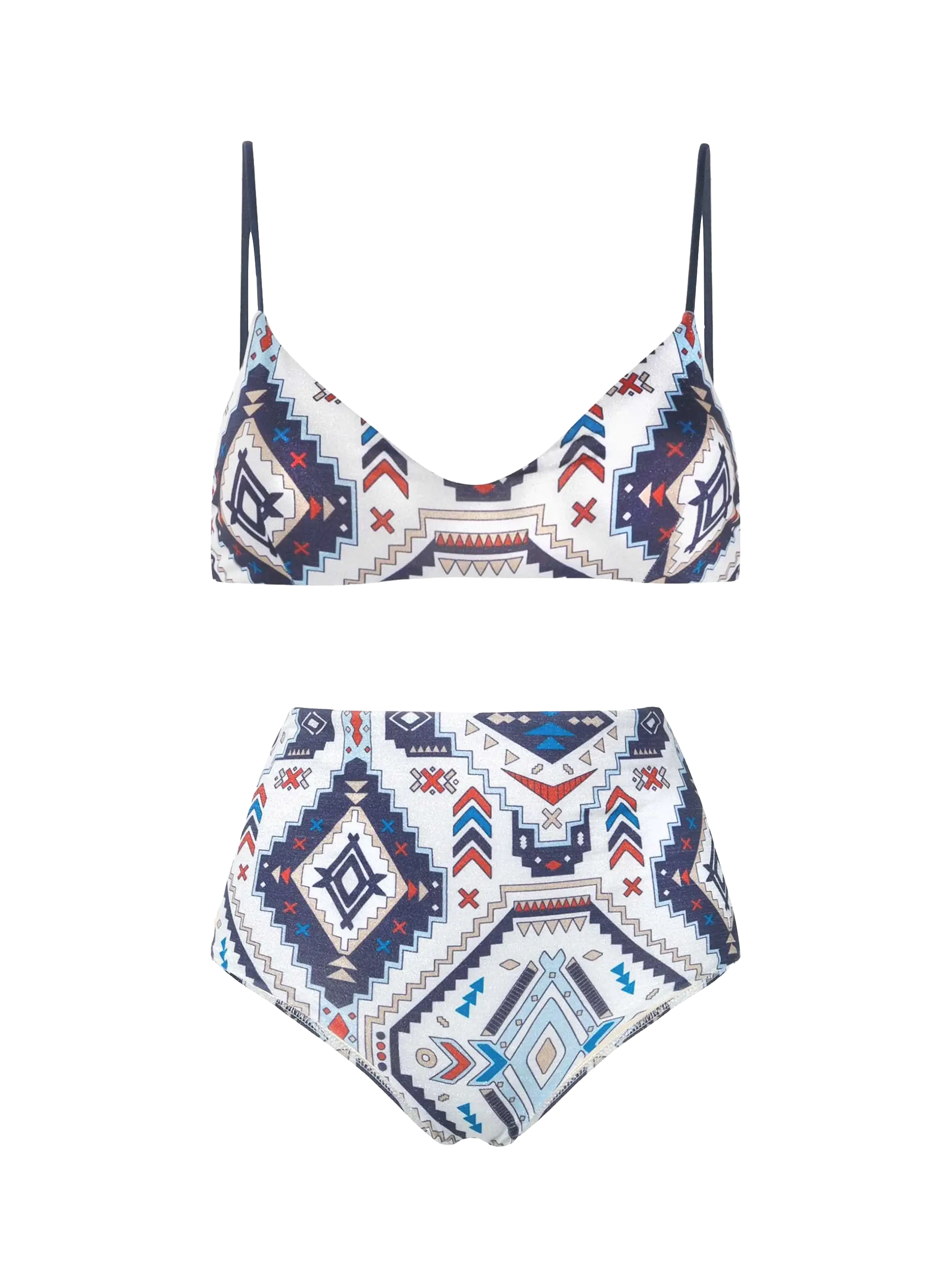 Bikini met glitter in Azteekse stijl