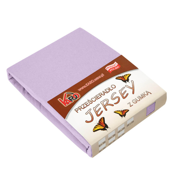 Prześcieradło jersey z gumką 60x120 wrzosowe 036 KARO
