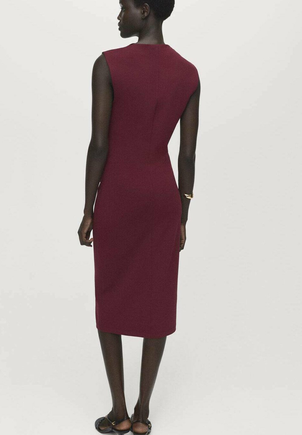 Robe Mango Shift - bordeaux