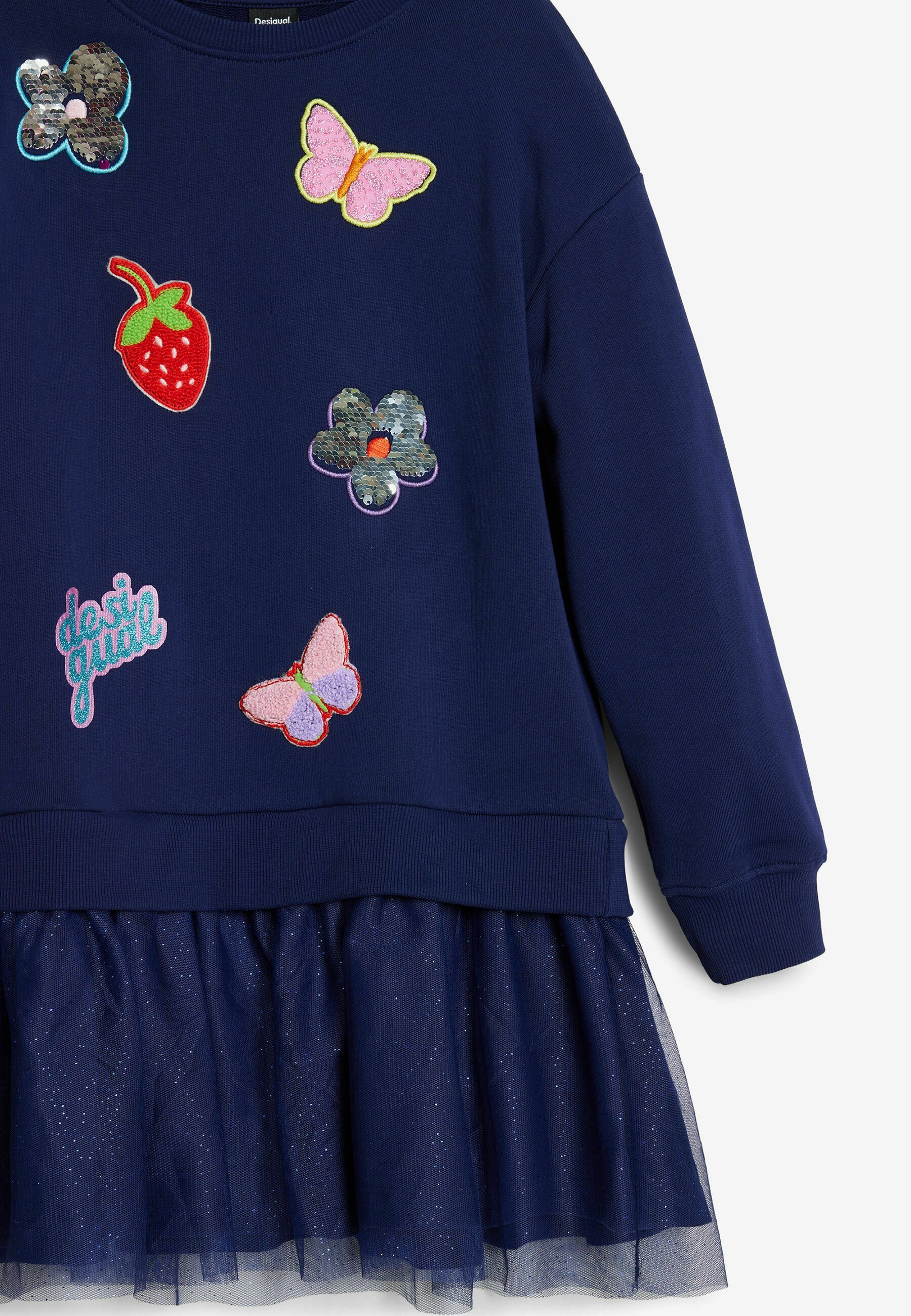 Desigual AVEC FIGURINES - Robe de jour - bleue
