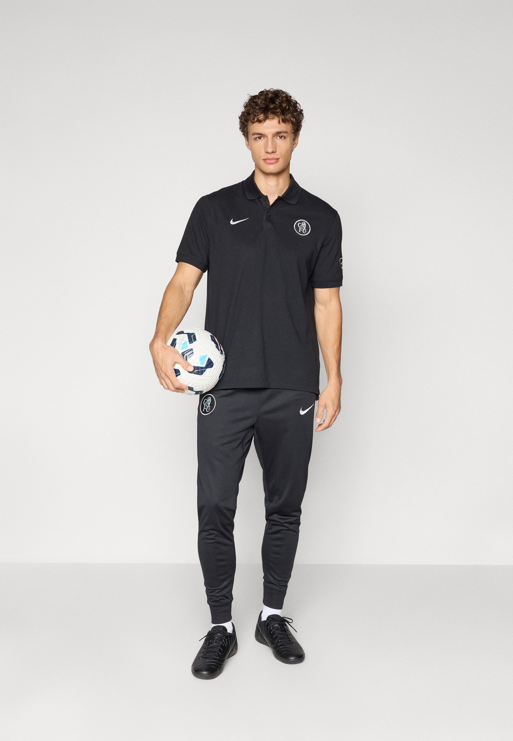 FC BRN LIGA - Tričko s límečkem - black/fire silver