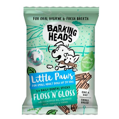 Bâtonnets dentaires Barking Heads Little Paws Floss N Gloss