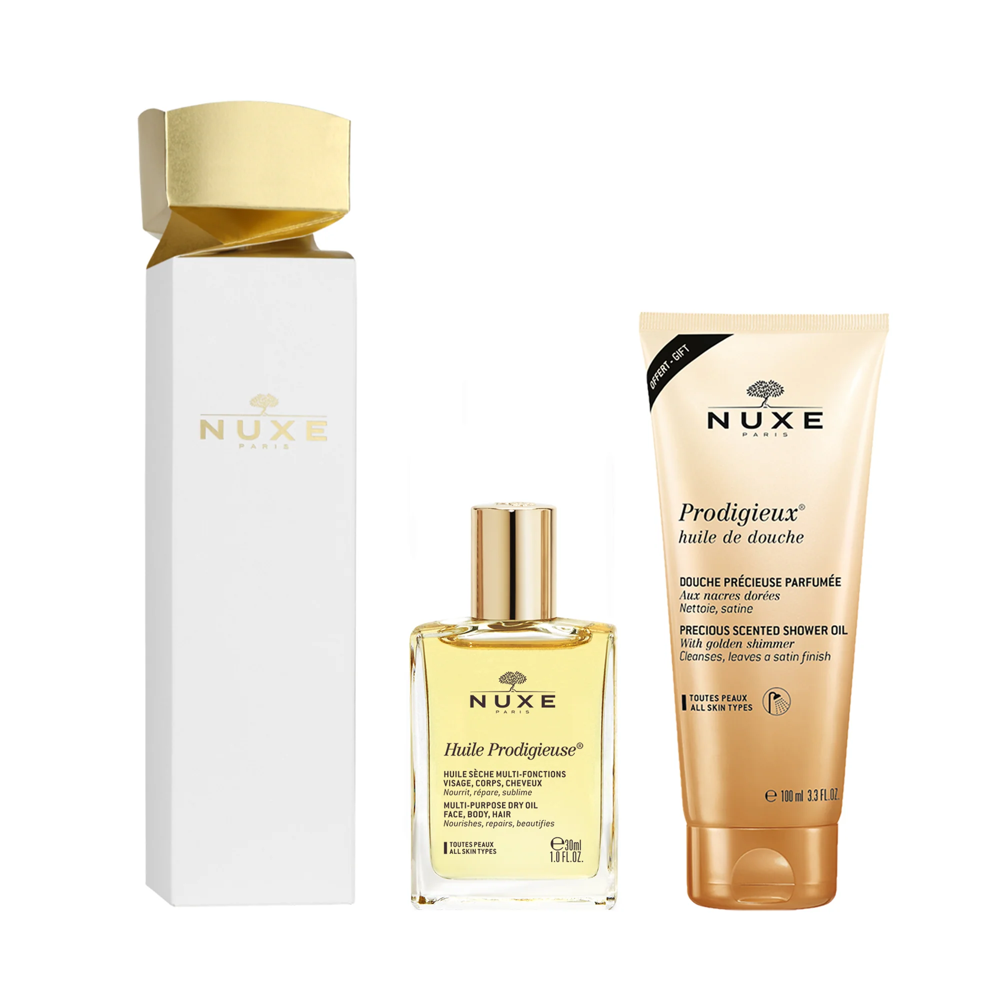 Huile Prodigieuse Cracker Huile Prodigieuse® Classico - Cofanetti Viso e Corpo, Olio viso nutriente, Olio Corpo