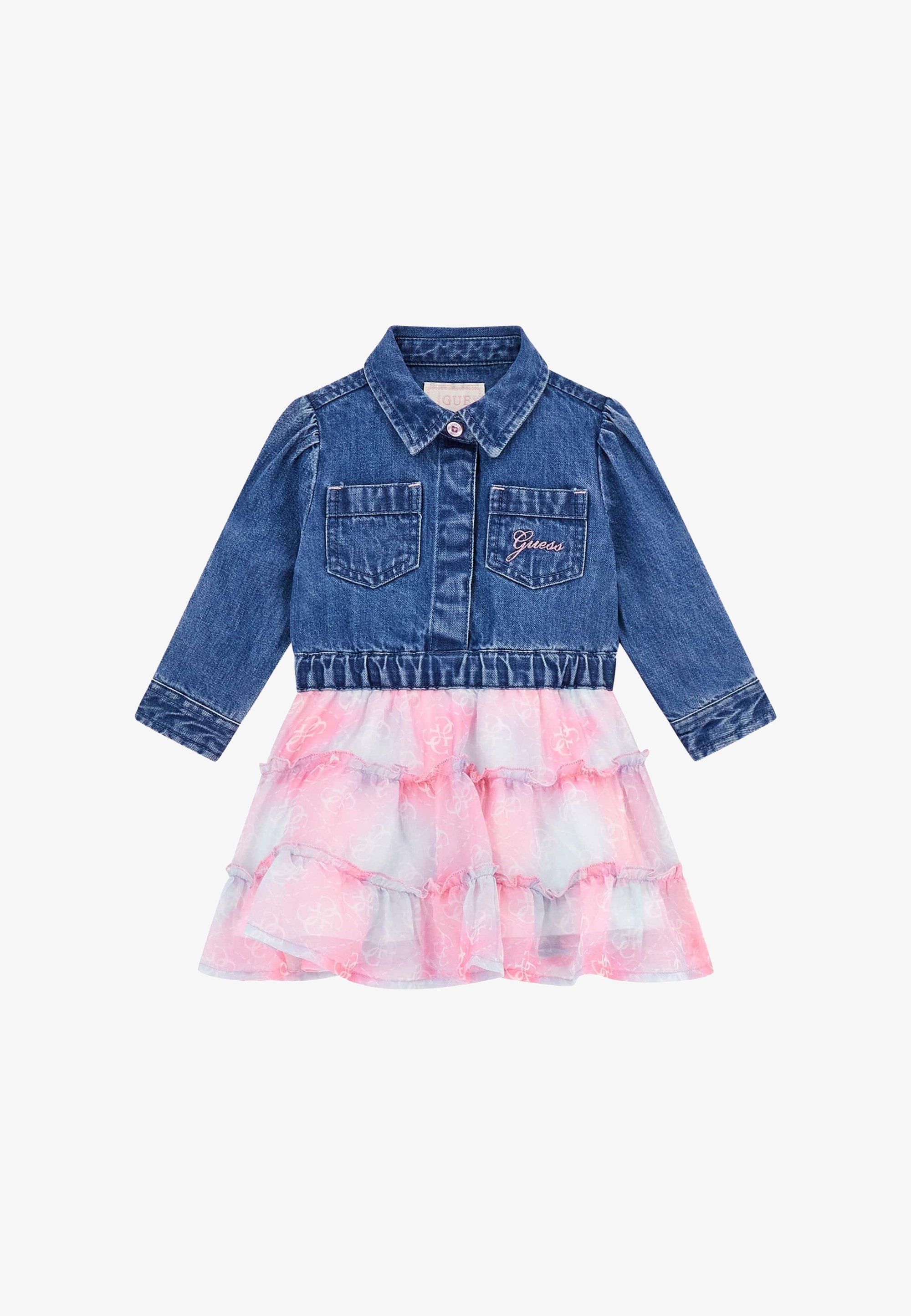 Guess SET - Rochie din denim - albastru deschis