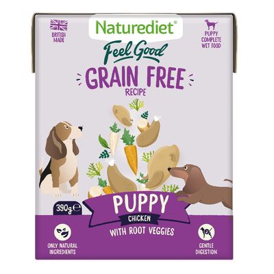 Naturediet Feel Good Spannmålsfritt Valpfoder - Kyckling