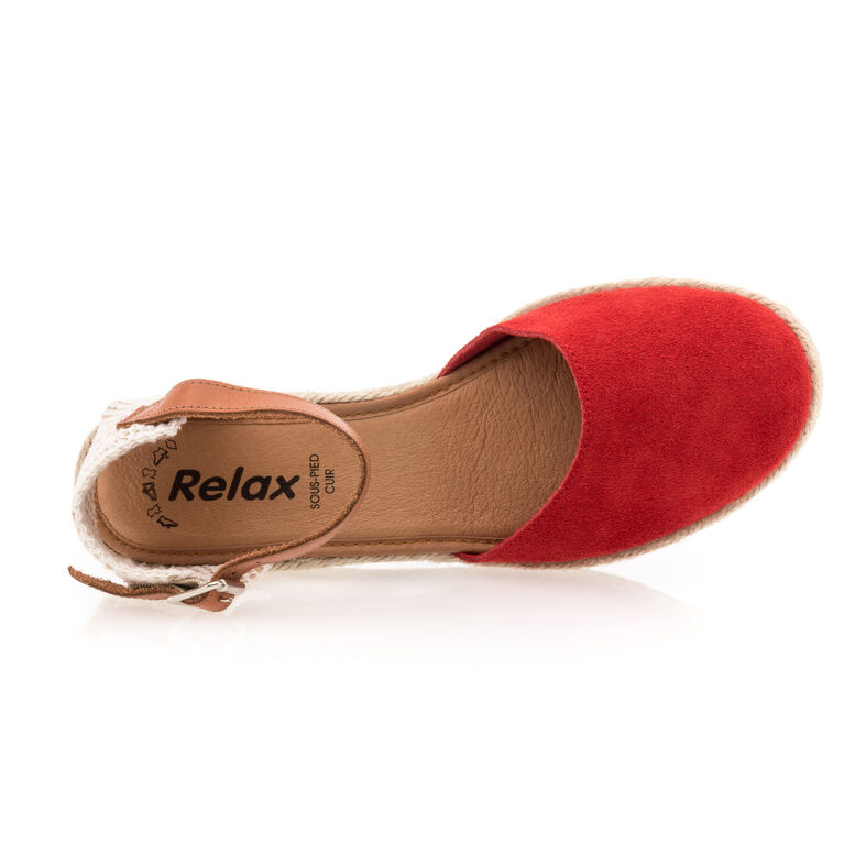 Röda espadriller med repsulor för kvinnor