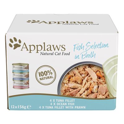 Applaws Adult Mischpackung Katzenfutter in Brühe, 12 x 156 g