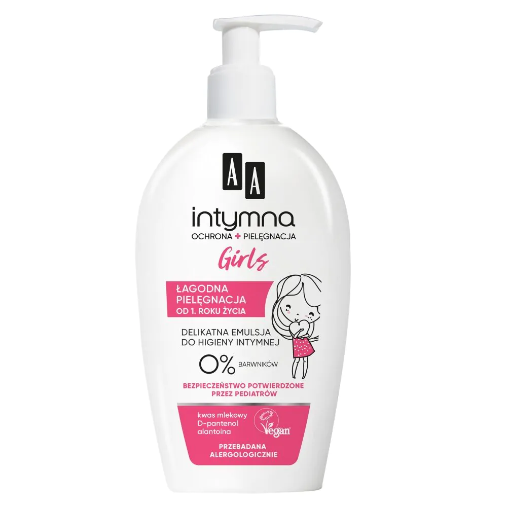 AA Intymna Ochrona&Pielęgnacja Emulsja do Higieny Intymnej Od 1 Roku Życia Baby Girl -Dozownik