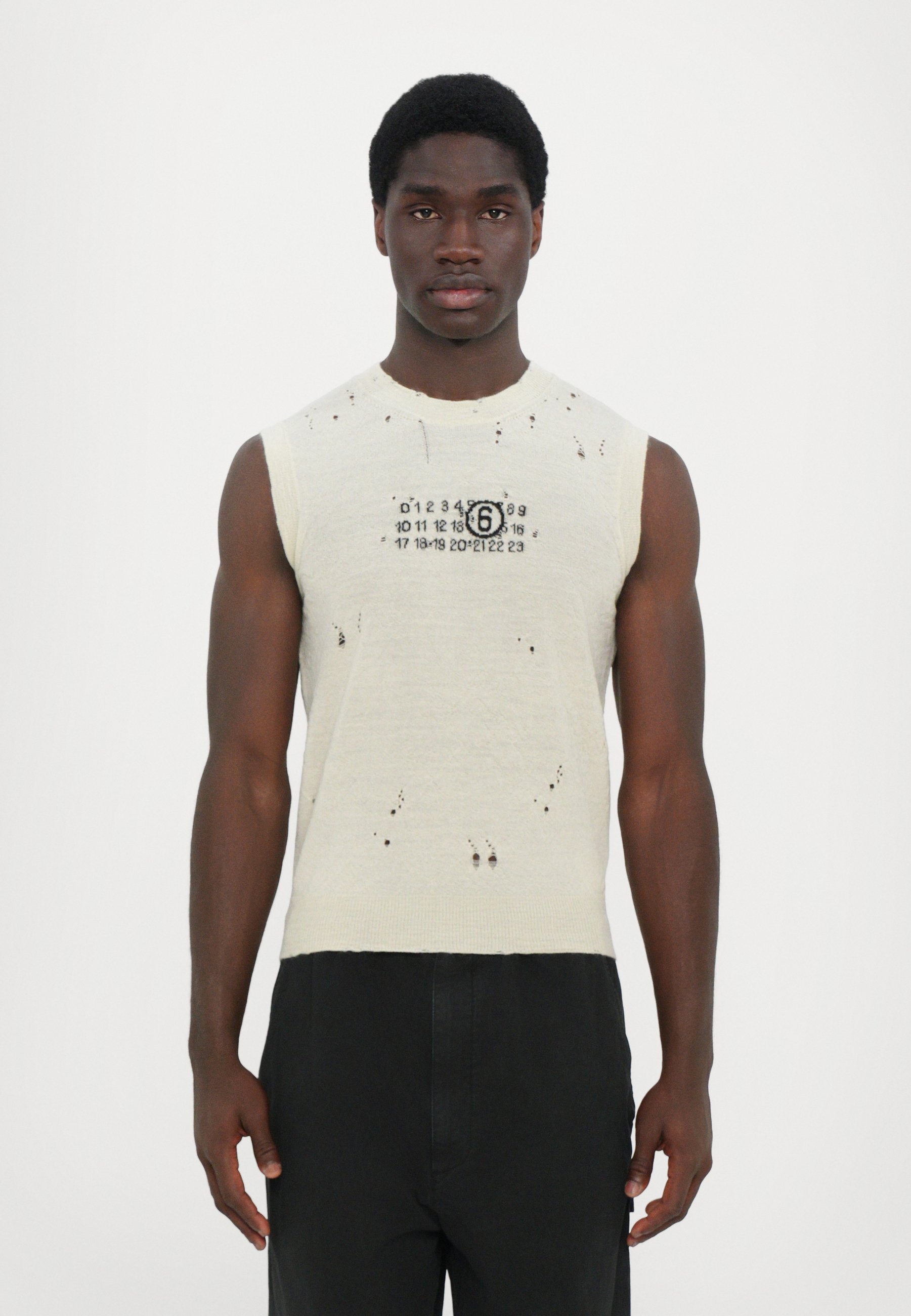 MM6 Maison Margiela GILET UNISEX - Top - gebroken wit