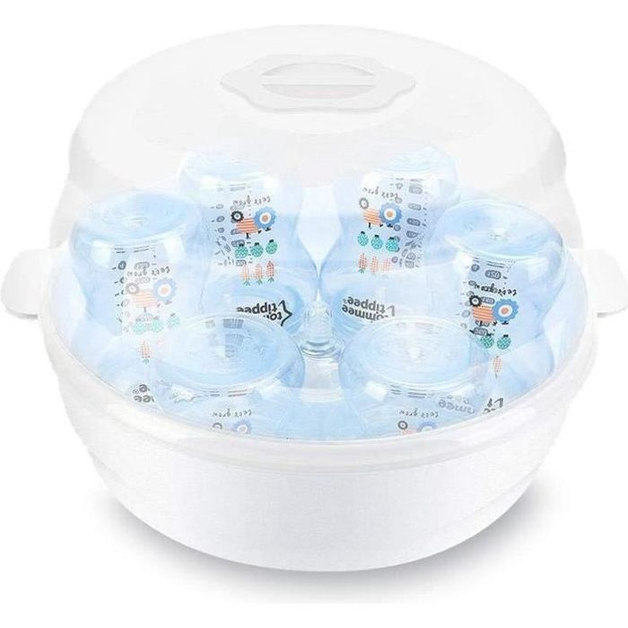 Esterilizador de biberones para microondas, esterilizador para biberones con control de temperatura, caja para biberones apta para horno microondas