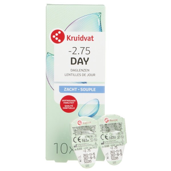 Kruidvat Opticare -2.75 mīkstās dienas lēcas<br>Medicīnas ierīce - 10 gab.