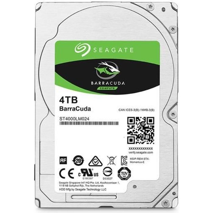 Disco rígido móvel Seagate BarraCuda 4 TB - 2,5