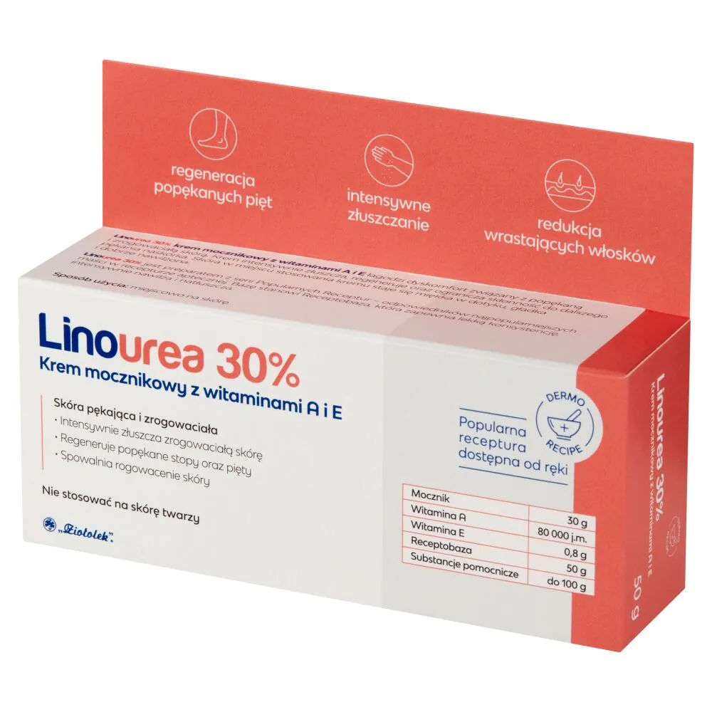Linourea 30% Krem mocznikowy z wit. A i E -