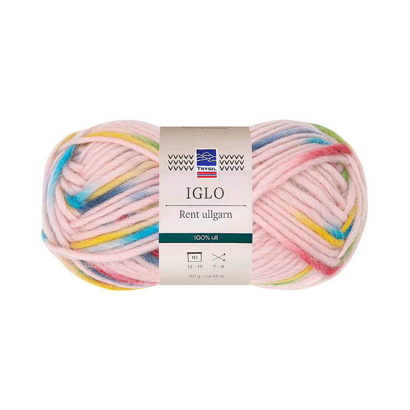Iglo wollen garen met snoepprint