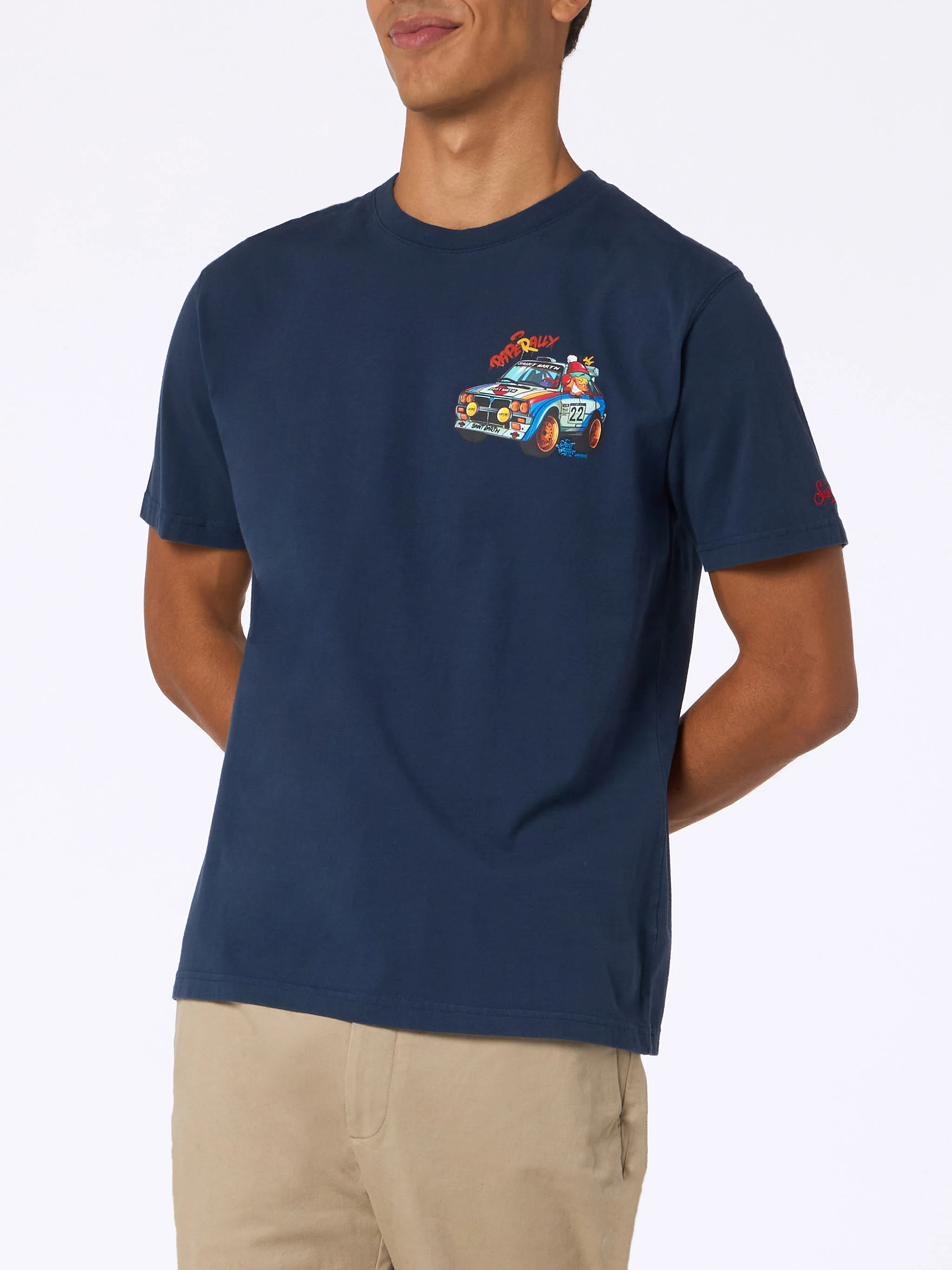 Arnott's zwaar katoenen Crypto Paperally print heren T-shirt |
