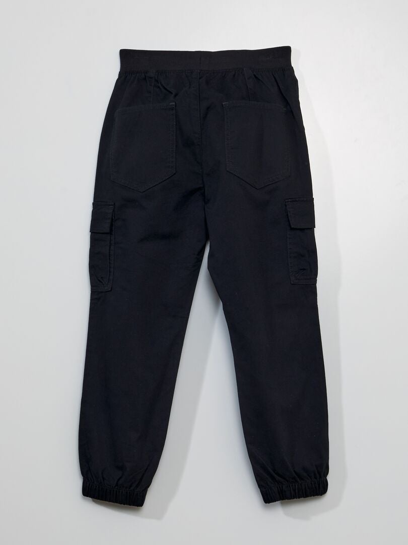 Broek met klepzakken - comfortabelere pasvorm - zwart