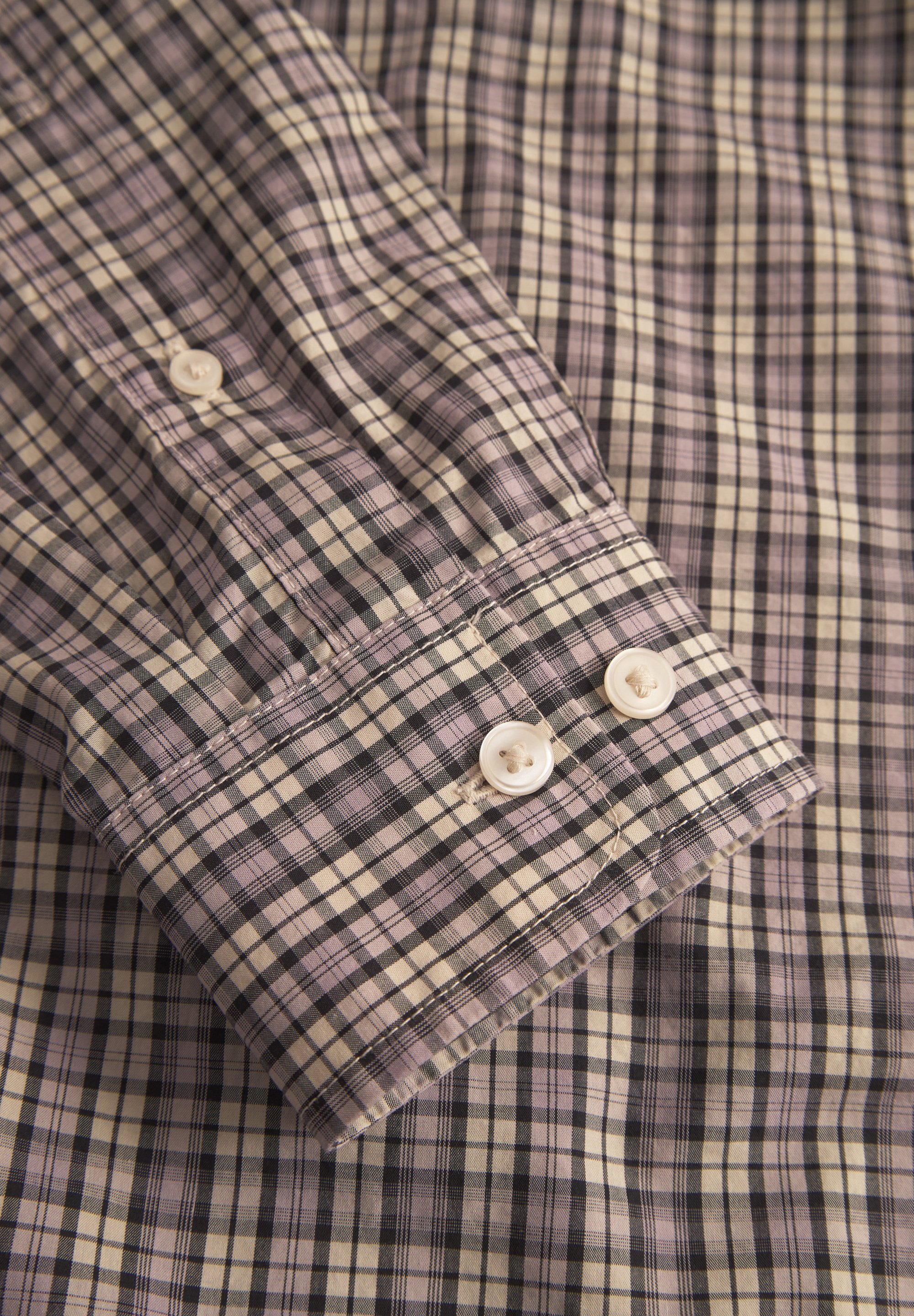 WOOD WOOD CARTER CHECK - Camicia - minimal a quadri grigi