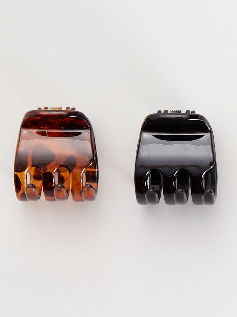 Zestaw 2 mini spinek do włosów - CZARNE