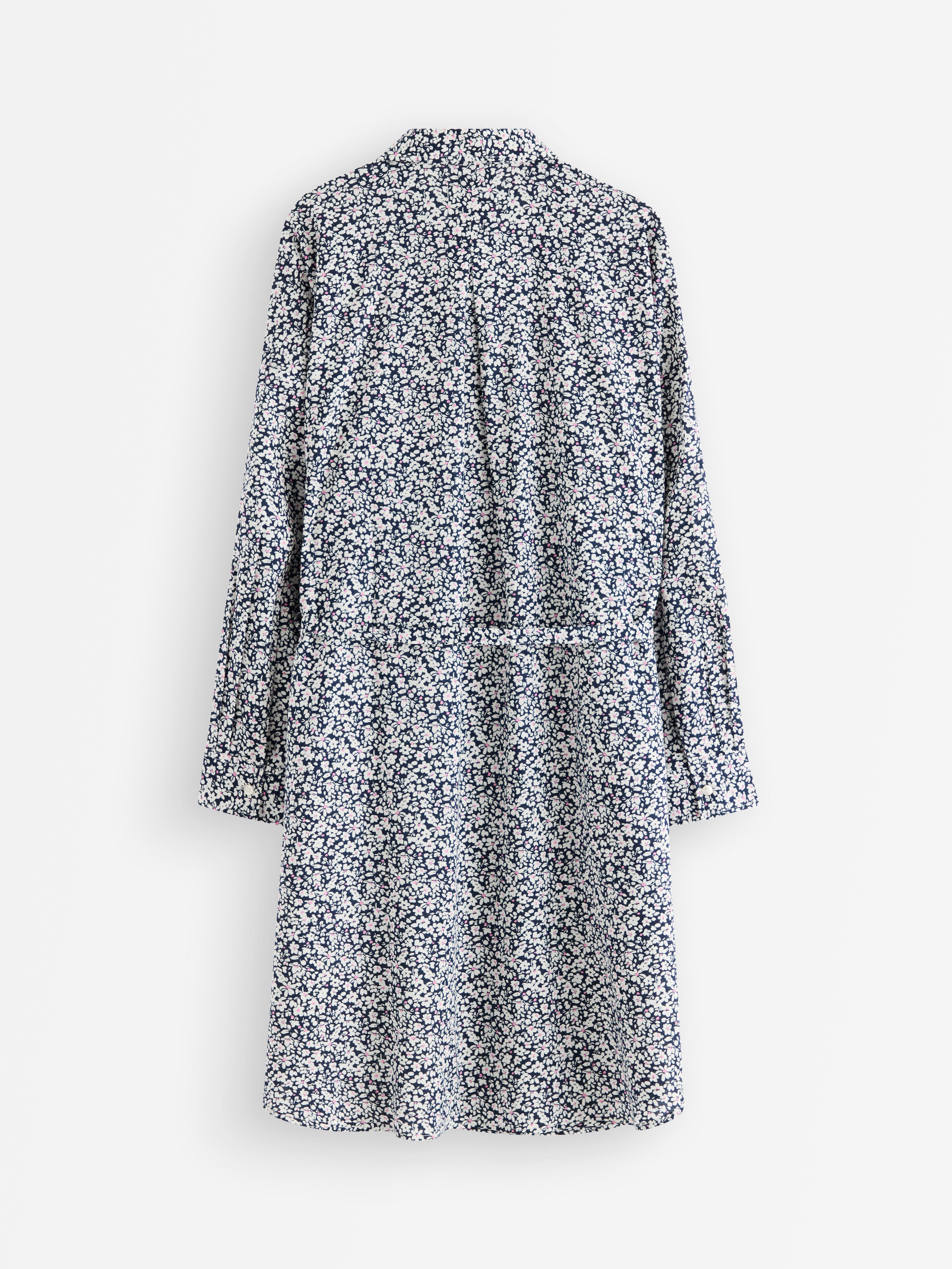 Vestido camisero corto azul marino