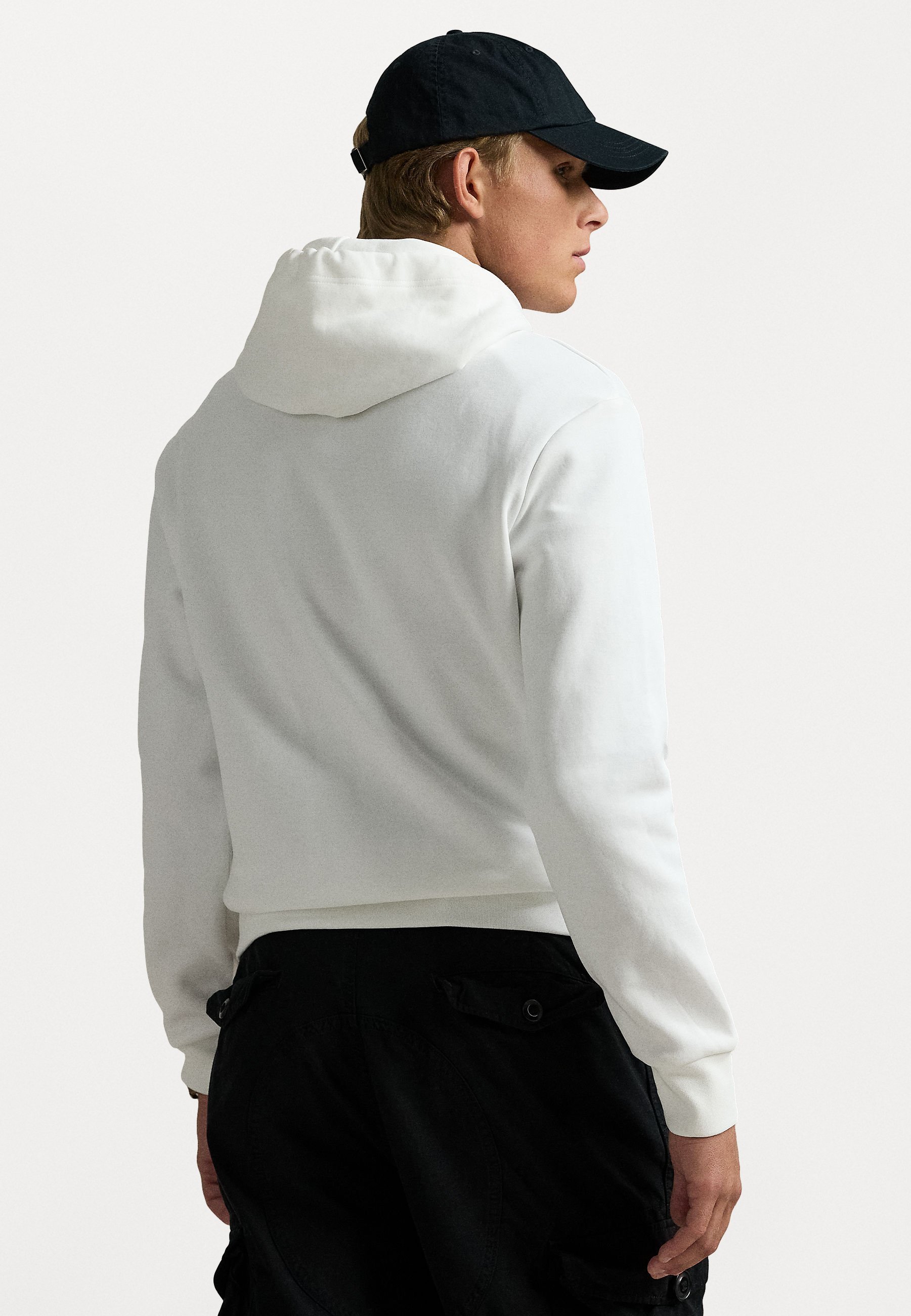 Polo Ralph Lauren LOGO DOPPELSTRICHEN-HOODIE - Kapuzenpullover - weiß
